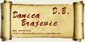 Danica Brajević vizit kartica